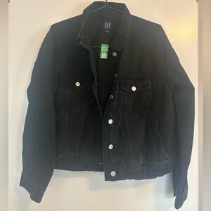 GAP Black cropped Denim Jacket